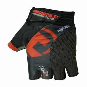 HAVEN Cyklistické rukavice krátkoprsté - SINGLETRAIL - černá/červená XS obraz