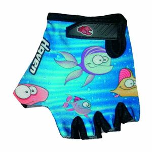 HAVEN Cyklistické rukavice krátkoprsté - DREAM KIDS - modrá/černá 3 (8-9Y) obraz