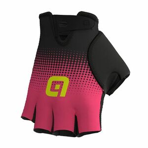 ALÉ Cyklistické rukavice krátkoprsté - DOTS - růžová/černá 2XL obraz