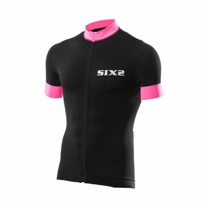 SIX2 Cyklistický dres s krátkým rukávem - BIKE3 STRIPES - růžová/černá S obraz