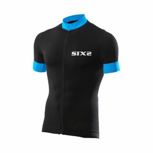 SIX2 Cyklistický dres s krátkým rukávem - BIKE3 STRIPES - modrá/černá S obraz