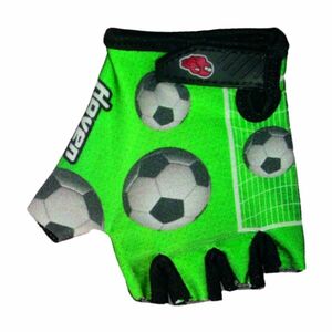 HAVEN Cyklistické rukavice krátkoprsté - DREAM KIDS - bílá/zelená/černá 4 (10-11Y) obraz