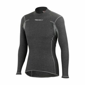 CASTELLI Cyklistické triko s dlouhým rukávem - FLANDERS WARM - šedá obraz