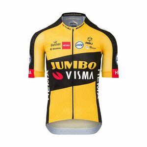 AGU Cyklistický dres s krátkým rukávem - JUMBO-VISMA 2021 - černá/žlutá XL obraz