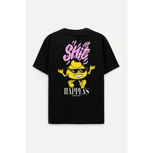 Oversized Tričko, Barva Černá, s Potiskem Shhhhh Happens obraz