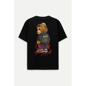 Oversized Tričko, Barva Černá, s Potiskem One Of A Kind Teddy obraz