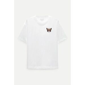 Oversized Tričko, Barva Bílá, s Potiskem Hendrix Moth obraz