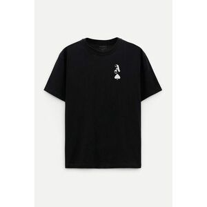 Oversized Tričko, Barva Černá, s Potiskem The Ace obraz