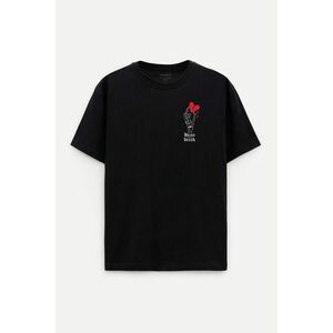 Oversized Tričko, Barva Černá, s Potiskem Heart Break obraz