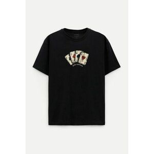 Oversized Tričko, Barva Černá, s Potiskem Wild Cards obraz