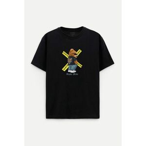 Oversized Tričko, Barva Černá, s Potiskem Alpha Male Teddy obraz