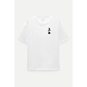 Oversized Tričko, Barva Bílá, s Potiskem The Ace obraz