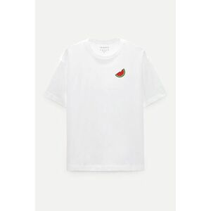 Oversized Tričko, Barva Bílá, s Potiskem Melon Slice obraz