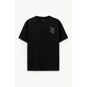 Oversized Tričko, Barva Černá, s Potiskem Point Of View obraz