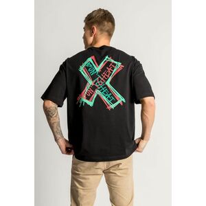 Oversized Tričko, Barva Černá, s Potiskem Do Not Panic obraz