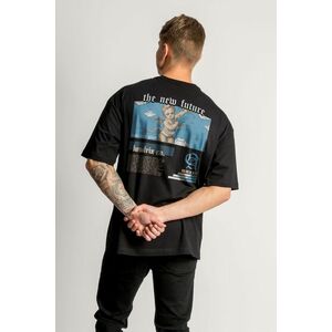 Oversized Tričko, Barva Černá, s Potiskem The New Future obraz