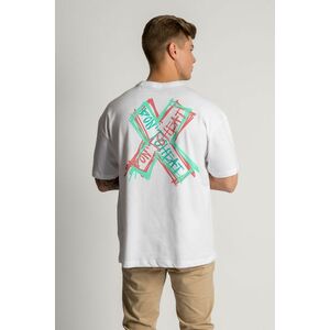 Oversized Tričko, Barva Bílá, s Potiskem Do Not Panic obraz