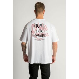 Oversized Tričko, Barva Bílá, s Potiskem Romance obraz