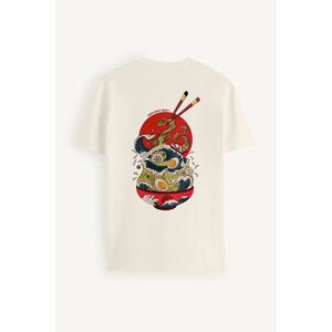 Tričko, Barva Ekru, s Potiskem Ramen Madness obraz