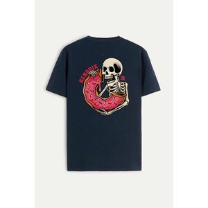 Tričko, Barva Modrá, s Potiskem Spicy Donut obraz