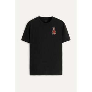 Tričko, Barva Černá, s Potiskem Oldschool Attitude obraz