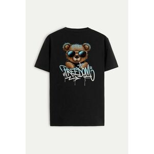 Tričko, Barva Černá, s Potiskem Freedom Teddy obraz