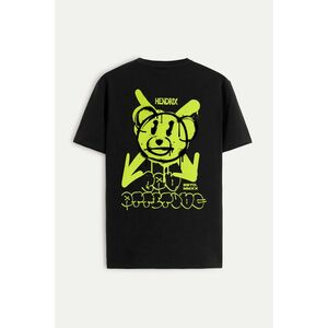 Tričko, Barva Černá, s Potiskem Neon Graffiti Teddy obraz