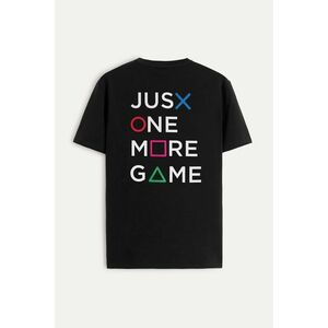 Tričko, Barva Černá, s Potiskem Just One More Game obraz