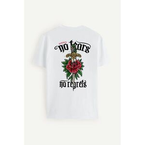 Tričko, Barva Bílá, s Potiskem No Regrets obraz