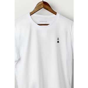 Tričko, Barva Bílá, s Potiskem Black Ace obraz