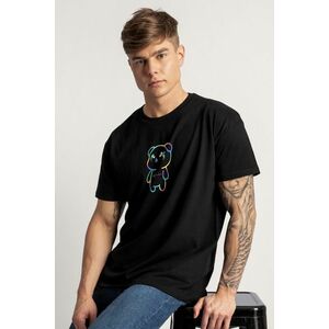 Tričko, Barva Černá, s Potiskem Neon Teddy obraz