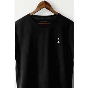 Tričko, Barva Černá, s Potiskem Ace obraz