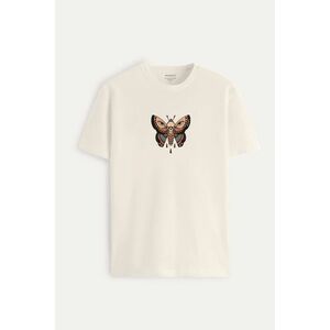 Tričko, Barva Ekru, s Potiskem Heavy Moth obraz