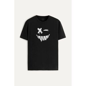 Tričko, Barva Černá, s Potiskem Angry Smiley obraz