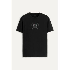 Tričko, Barva Černá, s Potiskem Life Is Like A Game obraz