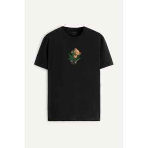 Tričko, Barva Černá, s Potiskem 420 Teddy obraz