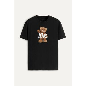 Tričko, Barva Černá, s Potiskem Lovepal Teddy obraz