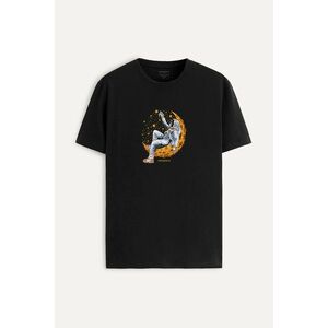 Tričko, Barva Černá, s Potiskem Catch The Moon obraz