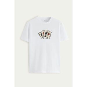 Tričko, Barva Bílá, s Potiskem Wild Cards obraz