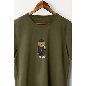 Tričko, Barva Khaki, s Potiskem Compton Teddy obraz