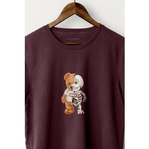 Tričko, Barva Bordó, s Potiskem Creepy Teddy obraz