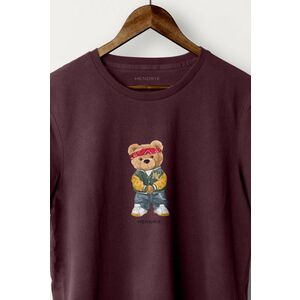 Tričko, Barva Bordó, s Potiskem Hypebeast Teddy obraz