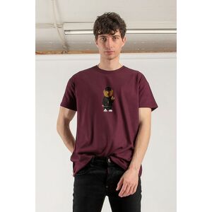Tričko, Barva Bordó, s Potiskem Compton Teddy obraz