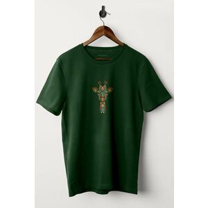 Tričko, Barva Zelená, s Potiskem Tribal Giraffe obraz