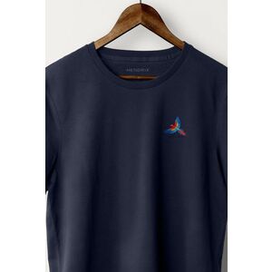 Tričko, Barva Modrá, s Potiskem Exotic Parrot obraz