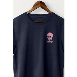 Tričko, Barva Modrá, s Potiskem Dripping Skull obraz