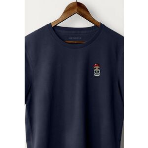 Tričko, Barva Modrá, s Potiskem Mushroom Skull obraz