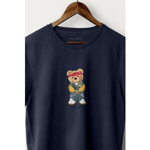 Tričko, Barva Modrá, s Potiskem Hypebeast Teddy obraz