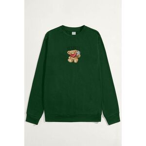 Mikina, Barva Zelená, s Potiskem Supreme Teddy obraz