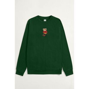 Mikina, Barva Zelená, s Potiskem Skiing Teddy obraz